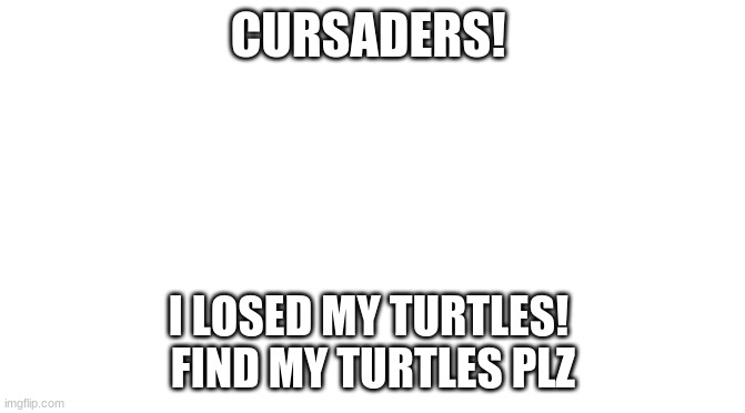 help | CURSADERS! I LOSED MY TURTLES! 
FIND MY TURTLES PLZ | image tagged in starter pack,turtle arc | made w/ Imgflip meme maker