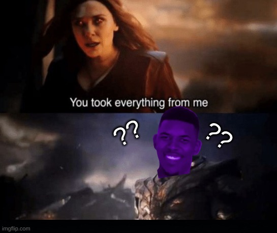 If Nick Young was Thanos | ?? ?? | image tagged in you took everything from me | made w/ Imgflip meme maker