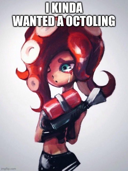 Crying Octoling | I KINDA WANTED A OCTOLING | image tagged in crying octoling | made w/ Imgflip meme maker