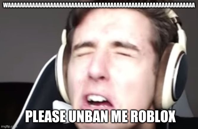 Denis Cry | WAAAAAAAAAAAAAAAAAAAAAAAAAAAAAAAAAAAAAAAAAAAAAAAAAAAAAAAAAAAAAA; PLEASE UNBAN ME ROBLOX | image tagged in denisdaily | made w/ Imgflip meme maker