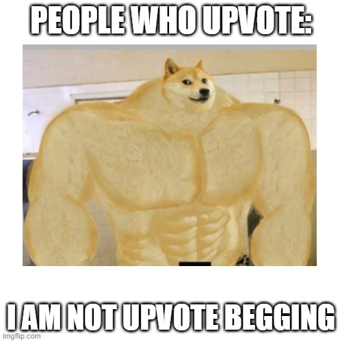 PEOPLE WHO UPVOTE:; I AM NOT UPVOTE BEGGING | image tagged in doge | made w/ Imgflip meme maker