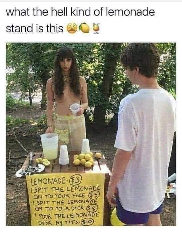 Sexy lemonade stand Blank Meme Template