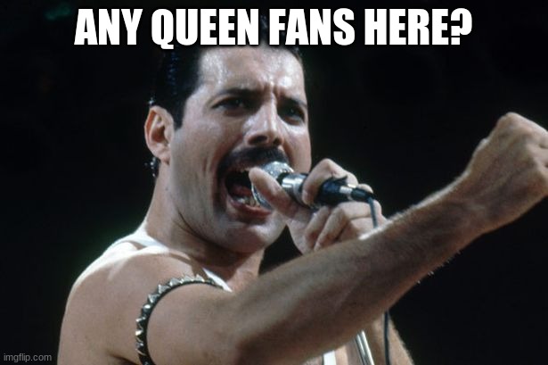 Freddie Mercury | ANY QUEEN FANS HERE? | image tagged in freddie mercury | made w/ Imgflip meme maker