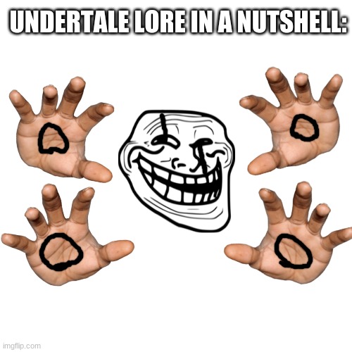 Gaster... i think. | UNDERTALE LORE IN A NUTSHELL: | image tagged in memes,blank transparent square | made w/ Imgflip meme maker