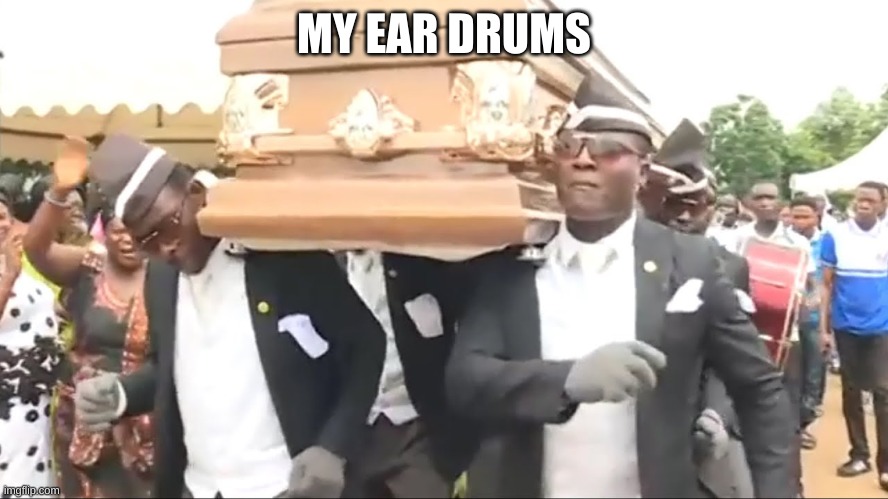 Coffin Dance | MY EAR DRUMS | image tagged in coffin dance | made w/ Imgflip meme maker