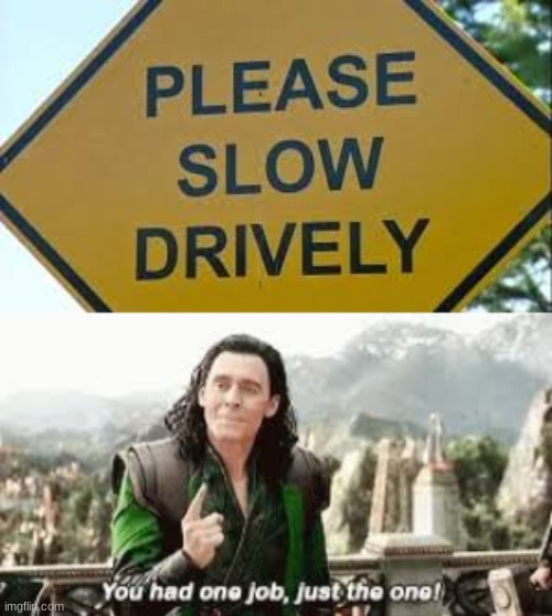 please slow drively | image tagged in you had one job,memes,funny street signs,engrish,funny | made w/ Imgflip meme maker