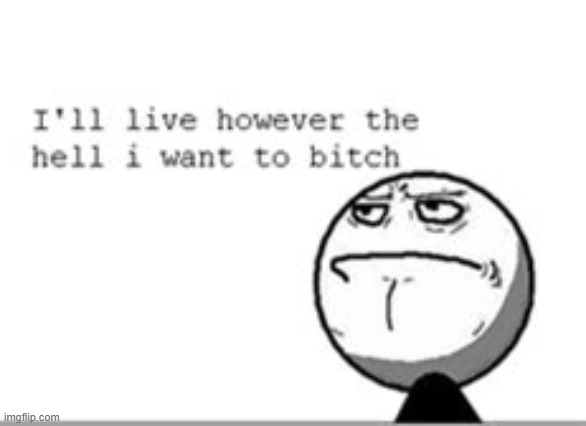 I live however the hell I want to bitch | image tagged in i live however the hell i want to bitch | made w/ Imgflip meme maker