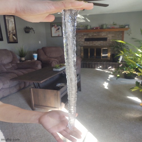 Just this really long icicle I found outside | made w/ Imgflip meme maker