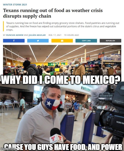 lol what a skeeze | WHY DID I COME TO MEXICO? CAUSE YOU GUYS HAVE FOOD, AND POWER | image tagged in memes,ted cruz,maga,traitor,loser,scumbag | made w/ Imgflip meme maker