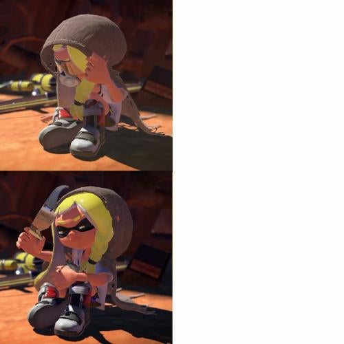 High Quality Splatoon 3 drake format Blank Meme Template