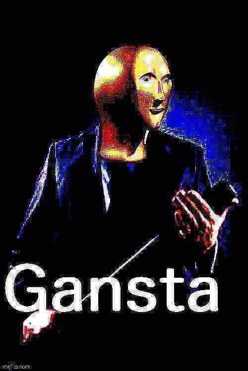 High Quality Meme man Gansta deep-fried 3 Blank Meme Template