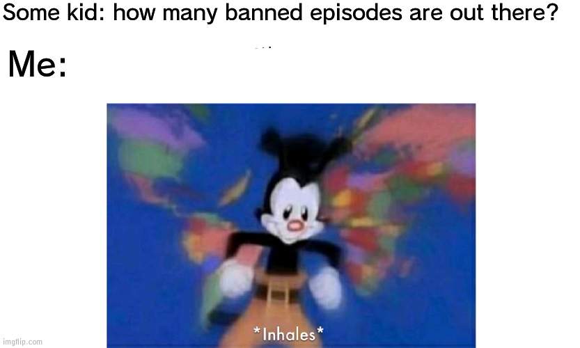 Lets actually try to find EVERY banned episode with show, name and a picture | Some kid: how many banned episodes are out there? Me: | image tagged in world occupied,tv shows,banned | made w/ Imgflip meme maker