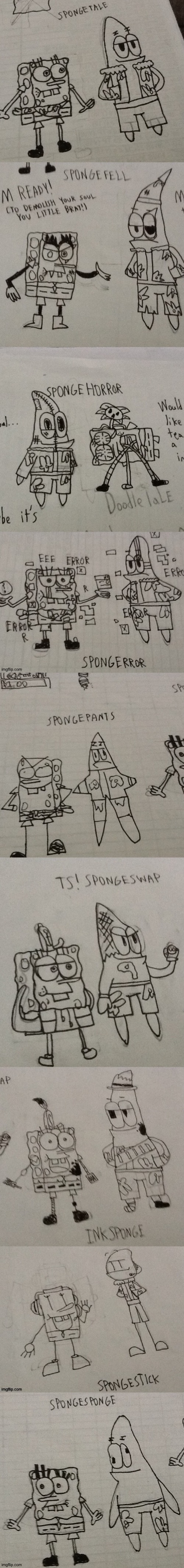 Spongetale AUS | image tagged in spongebob,undertale,au,memes,patrick star,drawings | made w/ Imgflip meme maker