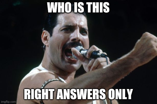 Freddie Mercury | WHO IS THIS; RIGHT ANSWERS ONLY | image tagged in freddie mercury | made w/ Imgflip meme maker