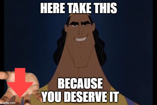 High Quality down voting kronk Blank Meme Template