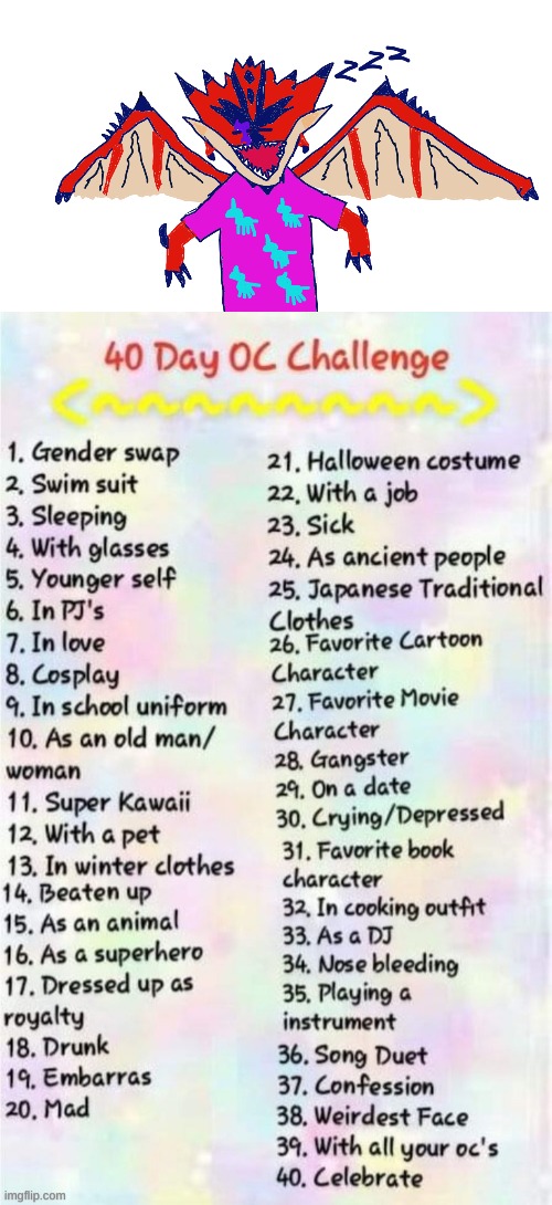 day 3: sleeping jmr (this is also day 6) | image tagged in 40 day oc challenge | made w/ Imgflip meme maker