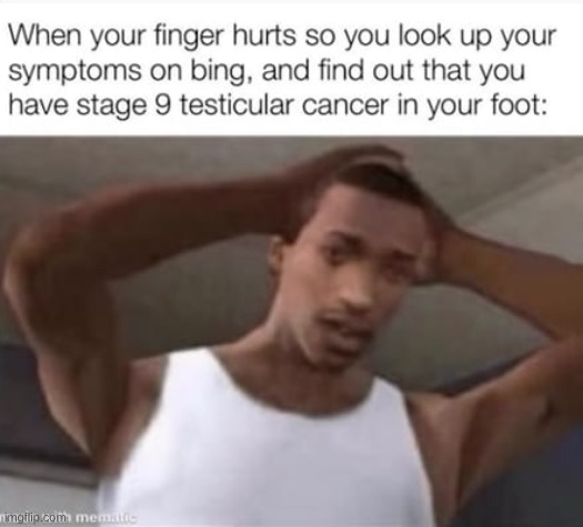 I WHEEZED | image tagged in stage 9 testicular cancer,bing,funny | made w/ Imgflip meme maker