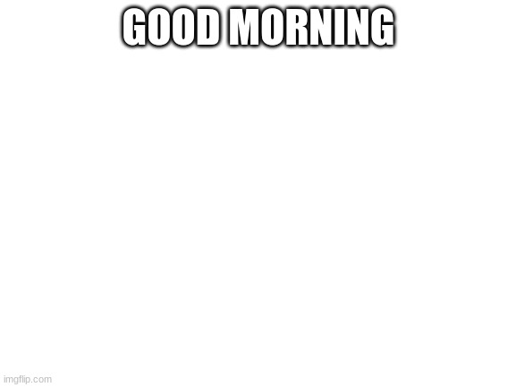 Blank White Template | GOOD MORNING | image tagged in blank white template | made w/ Imgflip meme maker
