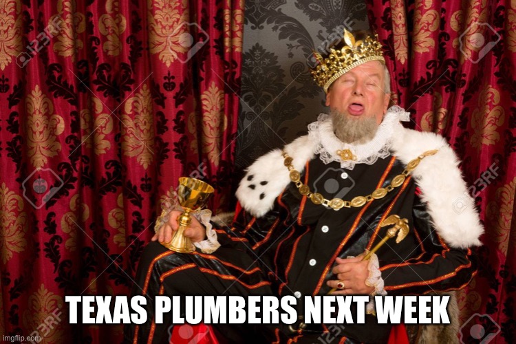 Making bank this week | TEXAS PLUMBERS NEXT WEEK | image tagged in plumbers | made w/ Imgflip meme maker
