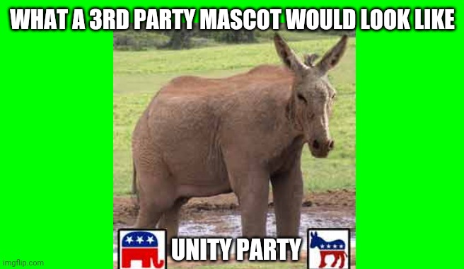 Eledonk Keyphant | WHAT A 3RD PARTY MASCOT WOULD LOOK LIKE; UNITY PARTY | image tagged in third party,mascot,donkey,elephant,unity,united | made w/ Imgflip meme maker