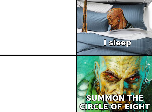 High Quality I sleep (Mordenkainen D&D version) Blank Meme Template