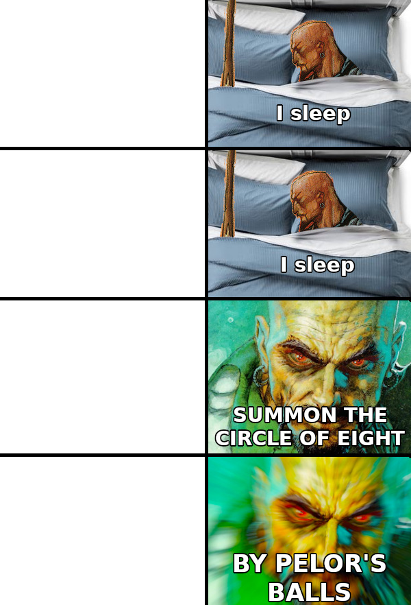 I Sleep (4-panel Mordenkainen D&D version) Blank Meme Template