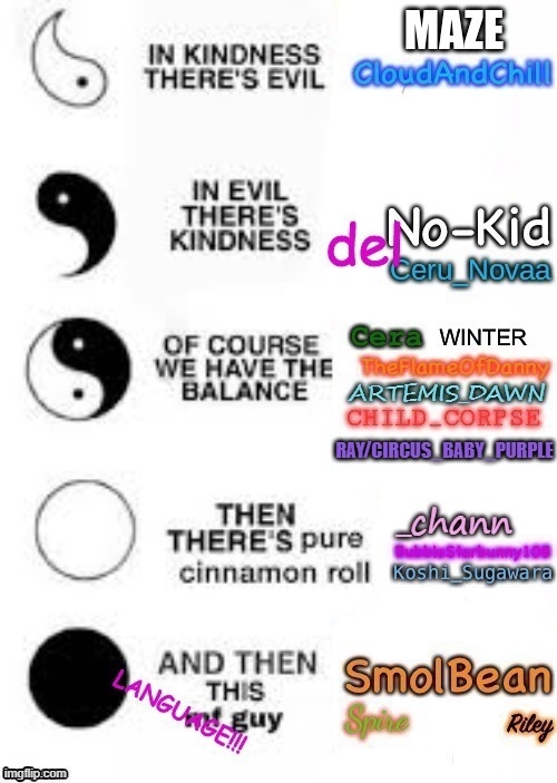 im half evil half pure #Balence | RAY/CIRCUS_BABY_PURPLE | made w/ Imgflip meme maker