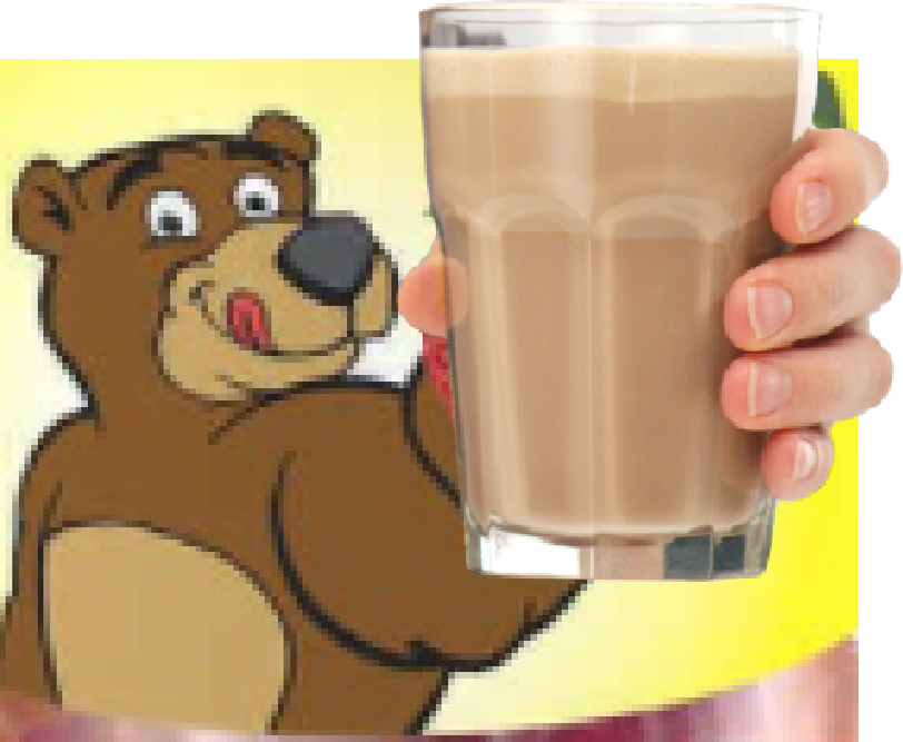 High Quality Choccy milk bear Blank Meme Template