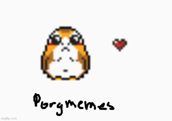 here is a porg | image tagged in porg,star wars art,star wars | made w/ Imgflip meme maker