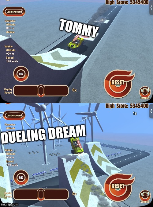 I made this meme because: “the only universal language is violence”. | TOMMY; DUELING DREAM | image tagged in technoblade riding at wind turbines,dream smp,memes,funny | made w/ Imgflip meme maker