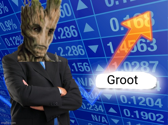 Empty Stonks | Groot | image tagged in empty stonks | made w/ Imgflip meme maker