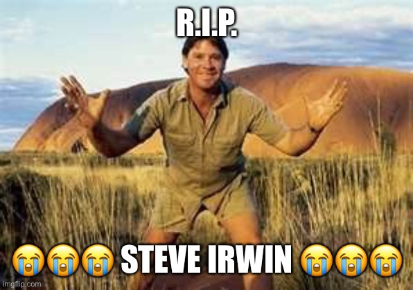 Steve Irwin | R.I.P. ??? STEVE IRWIN ??? | image tagged in steve irwin | made w/ Imgflip meme maker