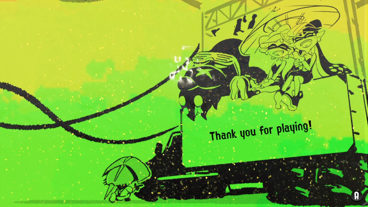 High Quality Thank you for playing Splatoon 2 Blank Meme Template