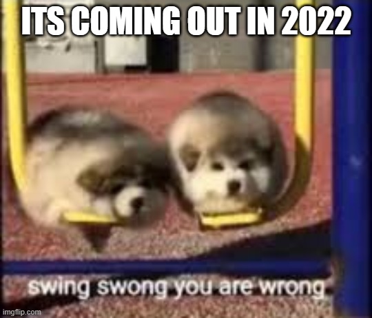 swing swong | ITS COMING OUT IN 2022 | image tagged in swing swong | made w/ Imgflip meme maker