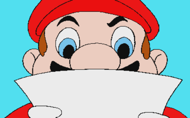 High Quality Mario Reading Blank Meme Template