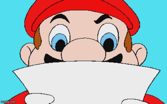 Mario Reading | image tagged in mario reading,custom template | made w/ Imgflip meme maker