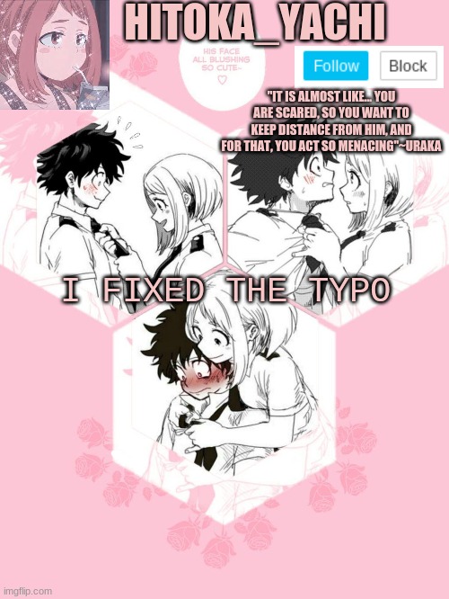 Image tagged in uraraka and deku ship temp - Imgflip