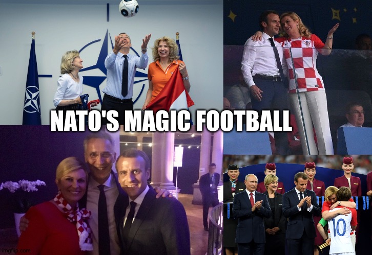 Let's talk more about cuddly Joe Biden | NATO'S MAGIC FOOTBALL | image tagged in world cup,france,croatia,russia,football,vladimir putin | made w/ Imgflip meme maker