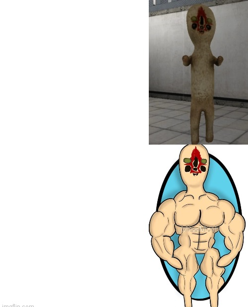 High Quality SCP-173 Vs Buff SCP-173 Blank Meme Template