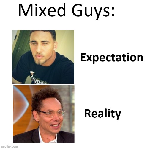 Mixed Outcomes | image tagged in mixed,mixed guys,malcolm gladwell,meme,incel | made w/ Imgflip meme maker