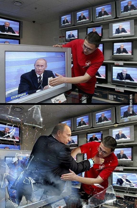 High Quality Putin TV meme Blank Meme Template