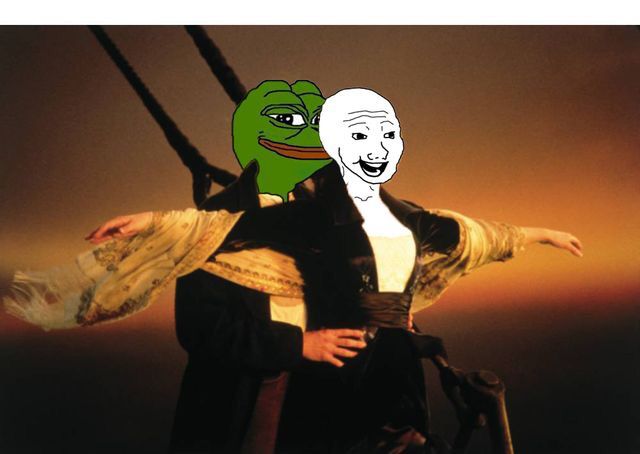 High Quality Pepe Simp Titantic Blank Meme Template