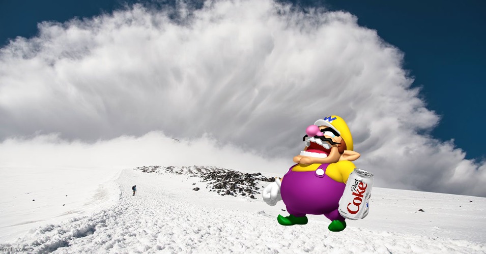 Wario dies in an avalanche while drinking a diet coke.mp3 | image tagged in wario dies,wario,diet coke,avalanche,memes | made w/ Imgflip meme maker