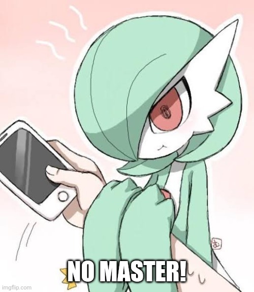 DON'T DO IT MASTER! | NO MASTER! | image tagged in angry gardevoir | made w/ Imgflip meme maker