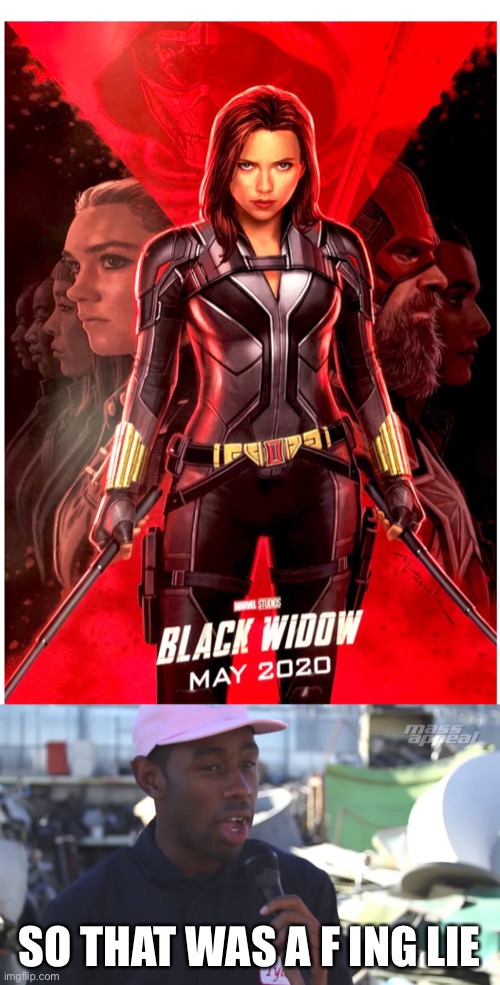 Yeah | SO THAT WAS A F ING LIE | image tagged in so that was a lie censored,black widow | made w/ Imgflip meme maker