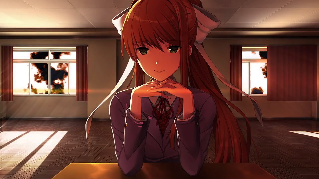 Judging monika Blank Meme Template