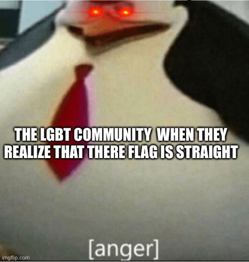 ANGER | THE LGBT COMMUNITY  WHEN THEY REALIZE THAT THERE FLAG IS STRAIGHT | image tagged in anger,funny,memes,lgbt | made w/ Imgflip meme maker