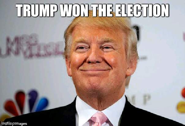 Behold, the true winner | TRUMP WON THE ELECTION | image tagged in donald trump approves,lets see how many liberals will see this and get triggered lol | made w/ Imgflip meme maker