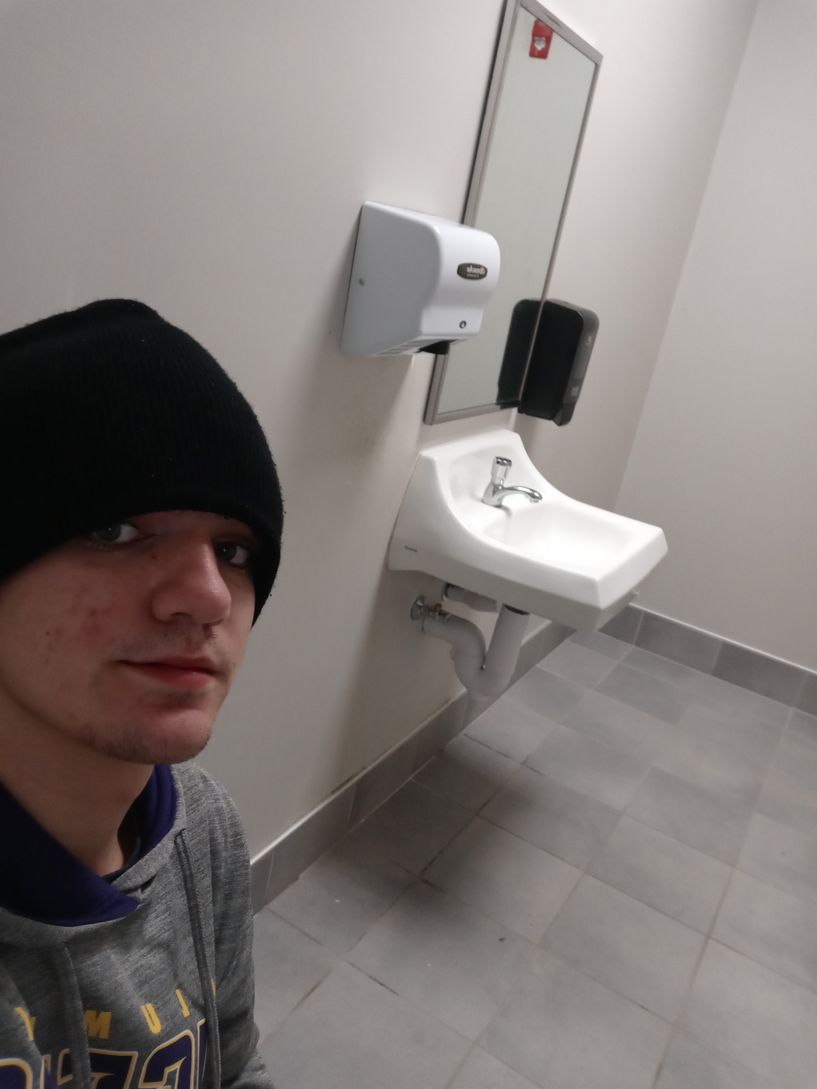 Me and school bathroom Blank Meme Template