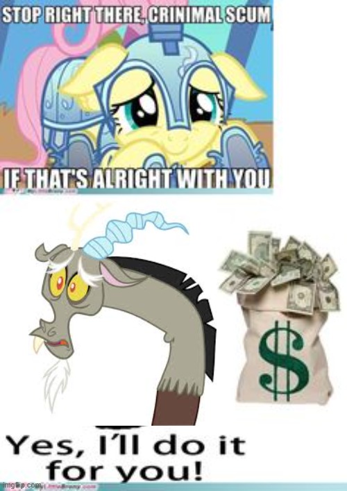 Fluttershy attempting to be mean.... | image tagged in fluttershy,discord mlp,funny | made w/ Imgflip meme maker